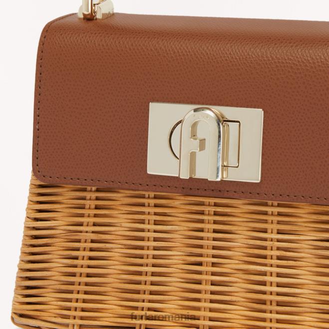 Furla femei 1927 mâner superior mini coniac h accesorii ASD45102