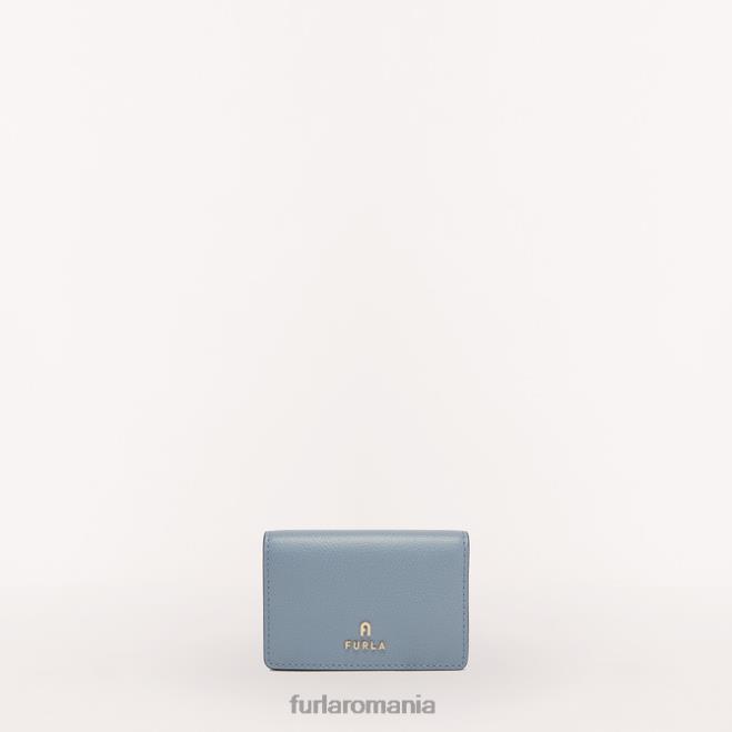 Furla femei husă pentru carduri camelia s celeste/artemisia int. accesorii ASD45216