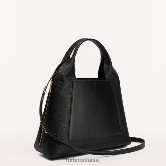 Furla femei gilda tote l nero/marmo c accesorii ASD4560