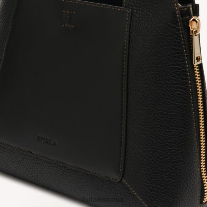 Furla femei gilda tote m nero/marmo c accesorii ASD4556