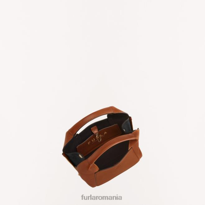 Furla femei gilda tote mini coniac h/nero accesorii ASD4557
