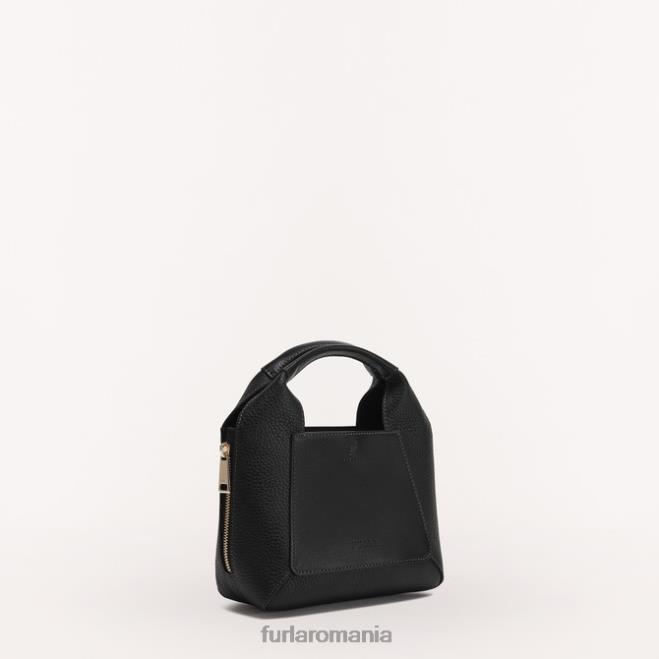 Furla femei gilda tote mini nero/marmo c accesorii ASD4558
