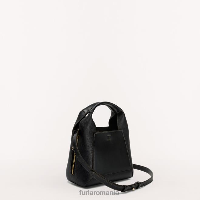 Furla femei gilda tote mini nero/marmo c accesorii ASD4558