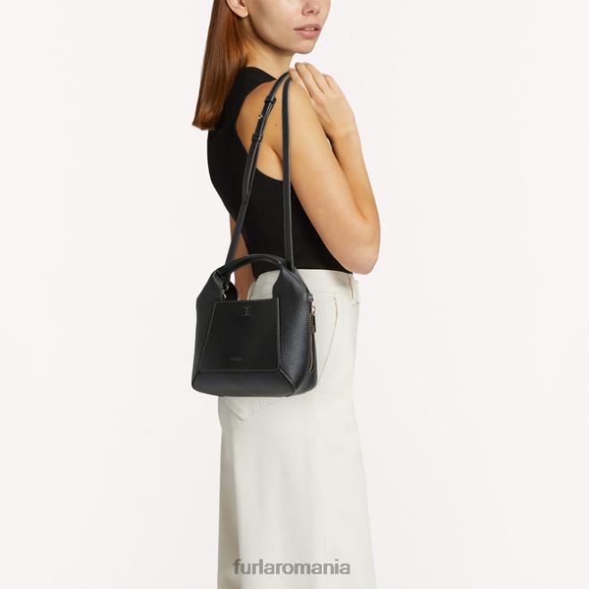 Furla femei gilda tote mini nero/marmo c accesorii ASD4558